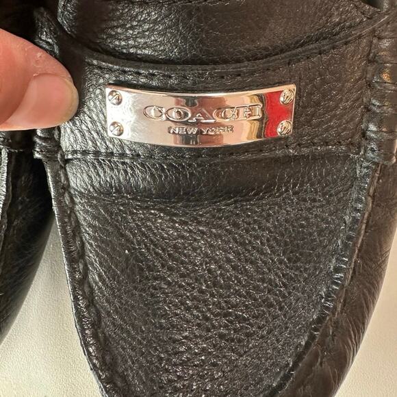 Coach Soft Black Leather Loafers / Driving Shoe - Picture 6 of 9